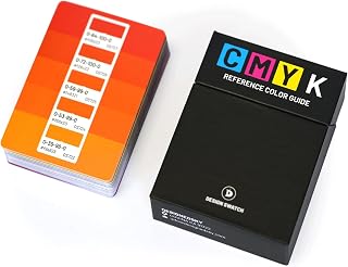Design Swatch CMYK Color Swatch Cards for Graphic Designers - 50 Card Deck with 300 Print-Tested CMYK Colors and Hex Codes for Print, Branding and Packaging Design (CMYK)