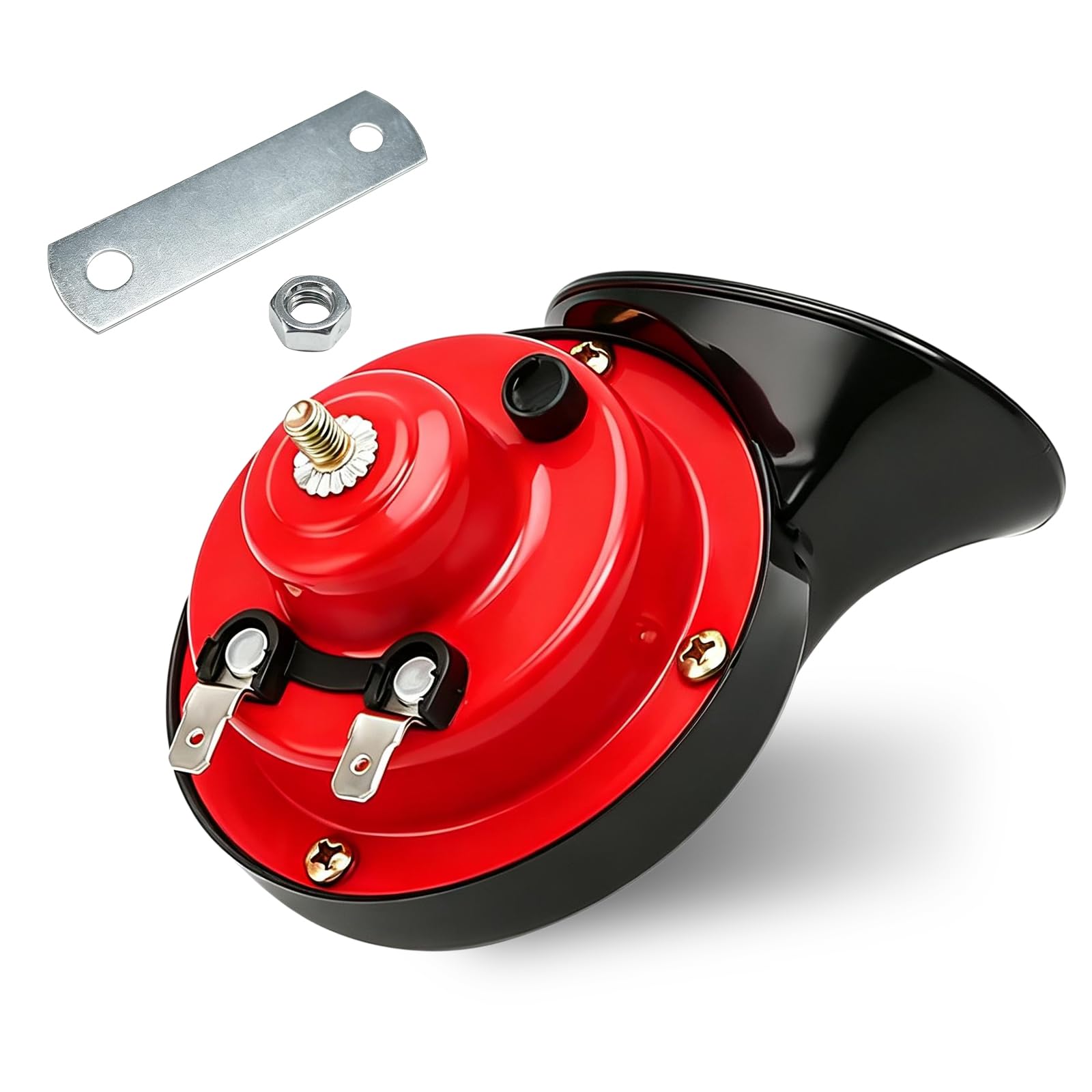KVAEY 1 PCS Super Loud Car Snail Horns, 12V 300DB Durable Car Horn Kit, High Low