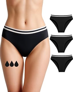 NoBlood - Super Absorbent Menstrual Panties XXS-6XL Cotton Comfortable and Washable | Abundant Flow | Menstrual Panties | Period Briefs Boxer Shorty Ruler