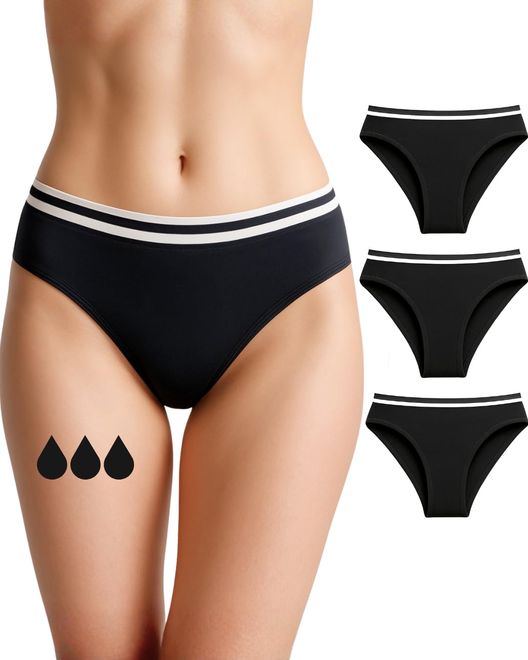 NoBlood - Super Absorbent Menstrual Panties XXS-6XL Cotton Comfortable and Washa