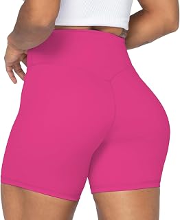 Sunzel No Front Seam High Waist Biker Shorts for Women, Squat Proof Yoga Workout Gym Bike Shorts