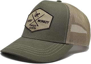 Trucker Men's Semi Curved Visor - One Size - 5 Panels - Adjustable by Ruler Plastic Retro Snapback - Surfing the Basque Country