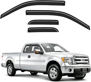 Window Visors Rain Guards for 2004-2014 Ford F150 Extended Cab/SuperCab | Breejoy, Out-Channel Extra Durable, Window Visors, Vent Visors, Window Deflector, Vent Shades, Truck Accessories-4PCS