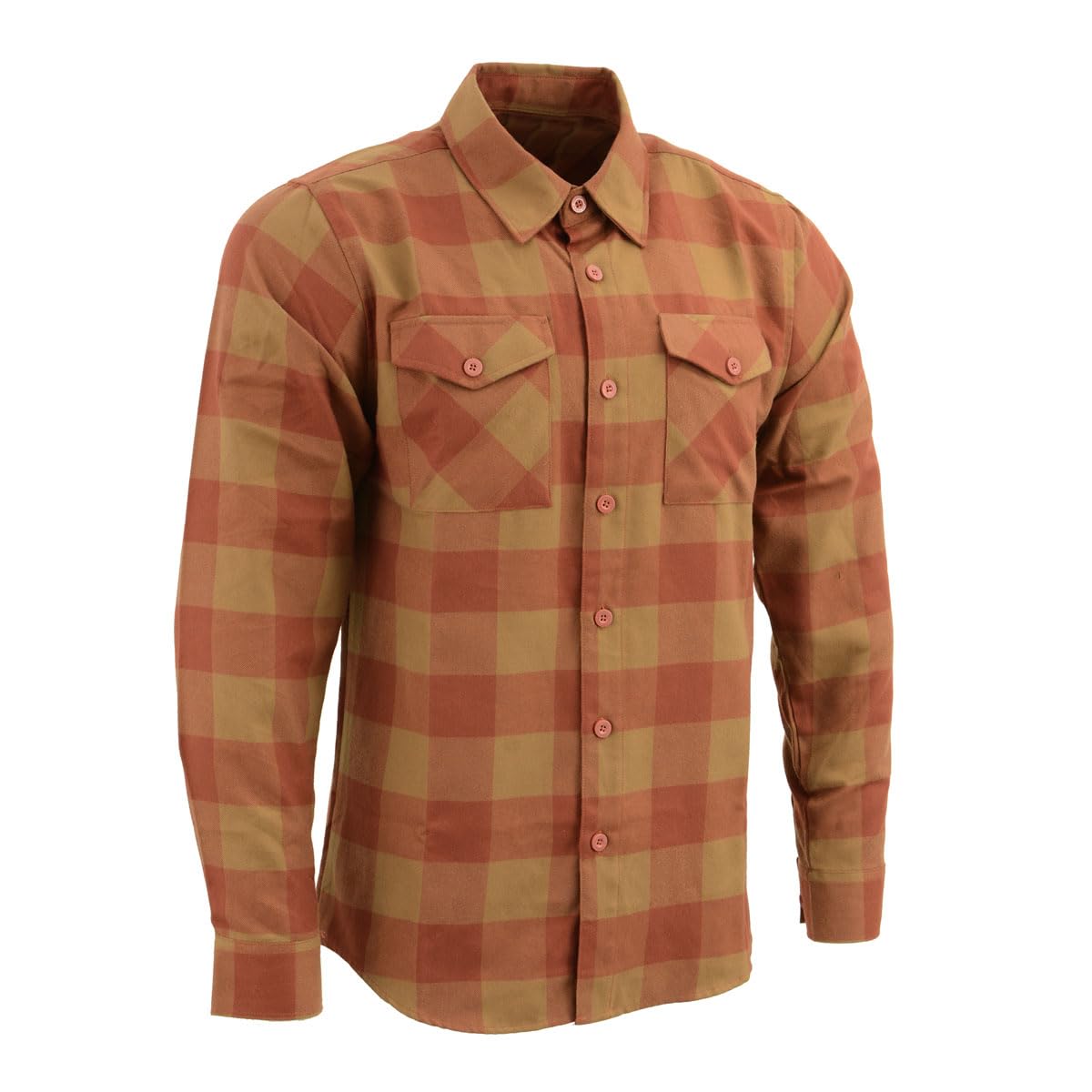 Milwaukee Leather Men’s Casual Cotton Flannel Plaid Long Sleeve Button Down Cott