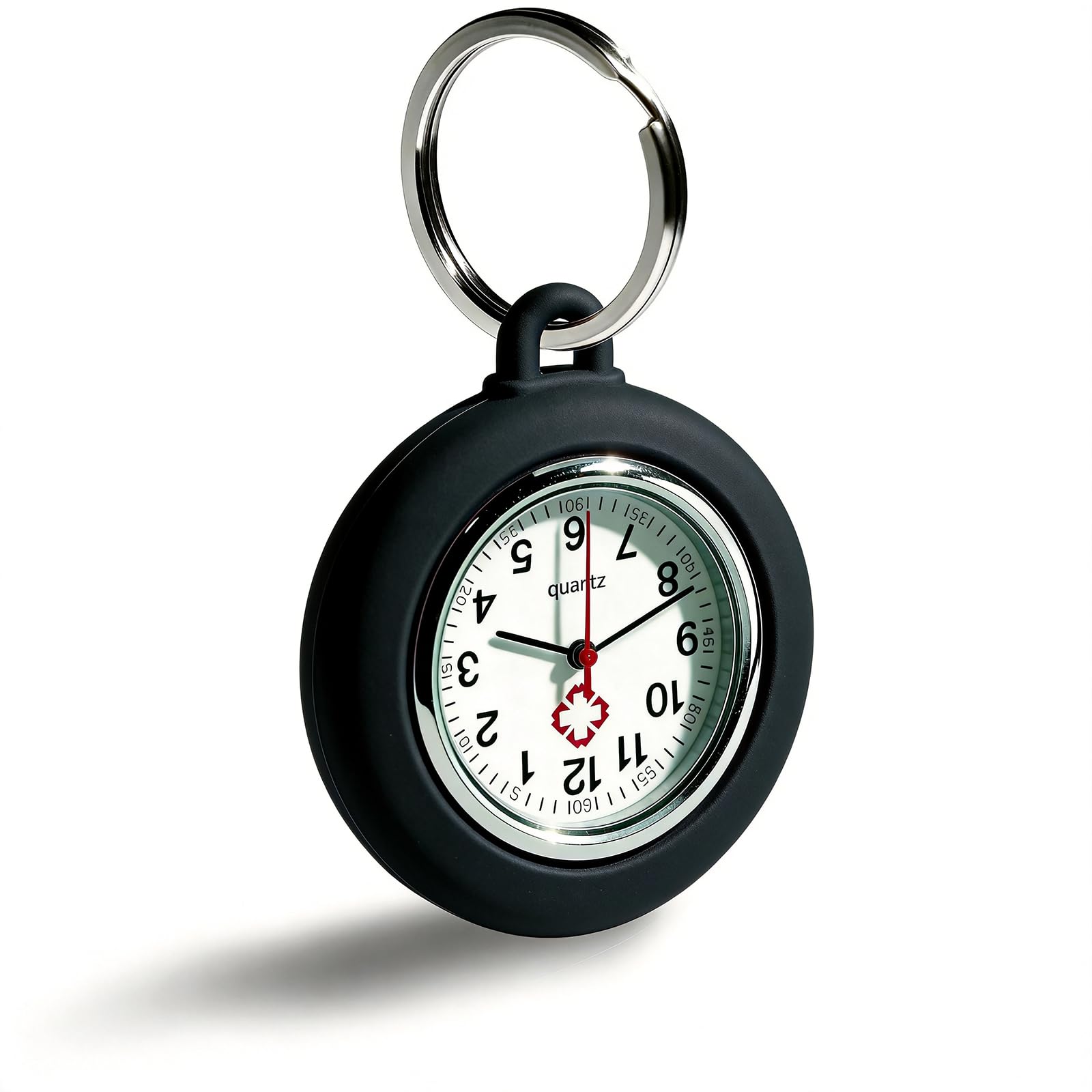 Qinsuee Nurse Fob Watch with Waterproof Silicone Cover | Lightweight Easy Read C