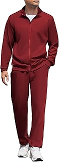 COOFANDY Men's Casual 2 Piece Tracksuit with Full Zip