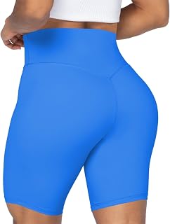 Sunzel Women's Cycling Shorts High Waist Seamless Front Yoga Workout Gym Bicycle Shorts Abdominal Control