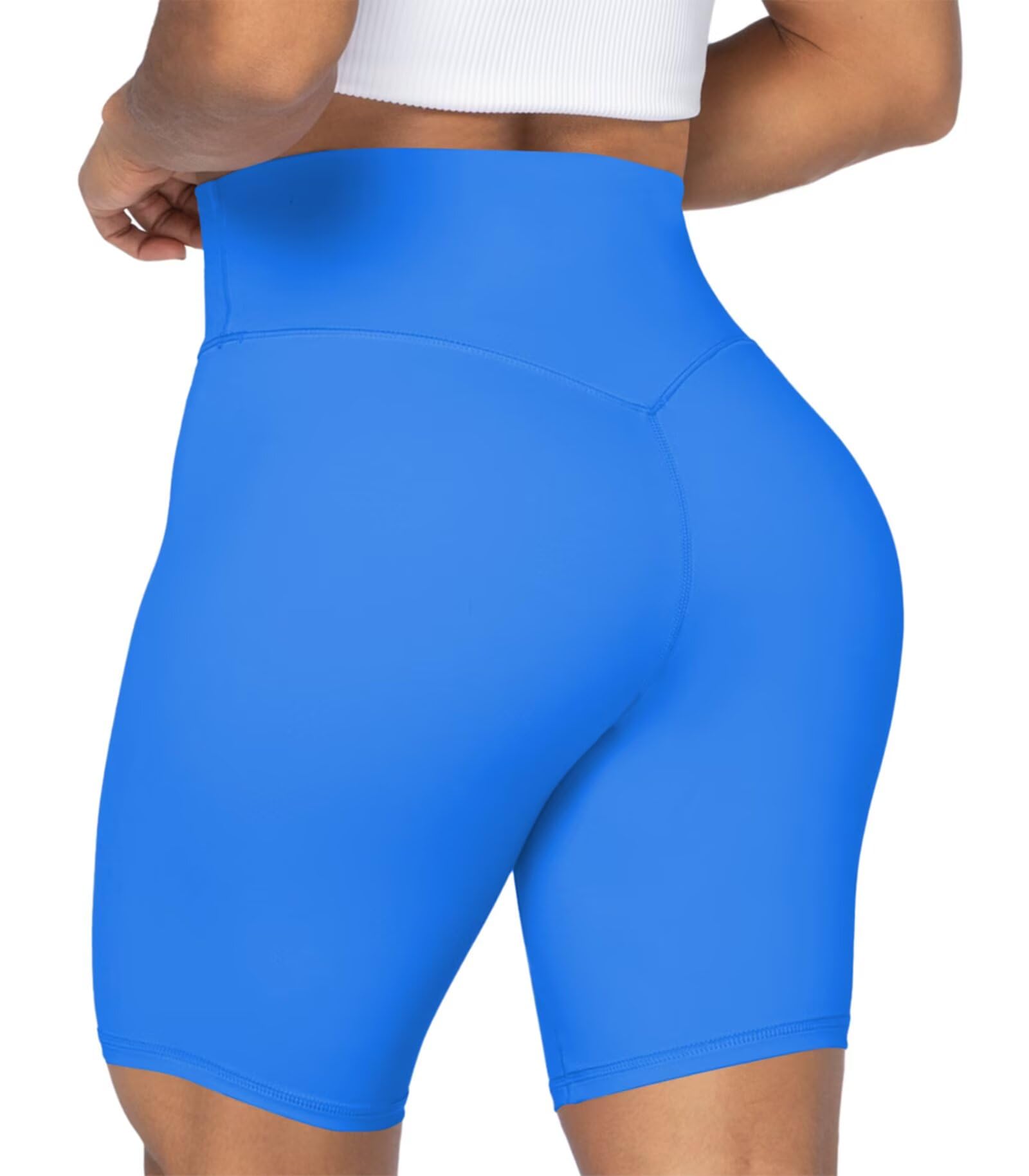 Sunzel Women's Cycling Shorts High Waist Seamless Front Yoga Workout Gym Bicycle