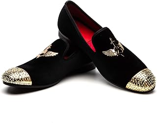 Men’s Genuine Leather Metallic Textured Slip-on Shoes