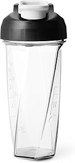 YETI Yonder Helimix Vortex Blender Shaker Bottle Holds up to 27oz | No Blending Ball or Whisk | USA Made | Portable Pre Workout Whey Protein Drink Shaker Cup | Dishwasher Safe, Clear