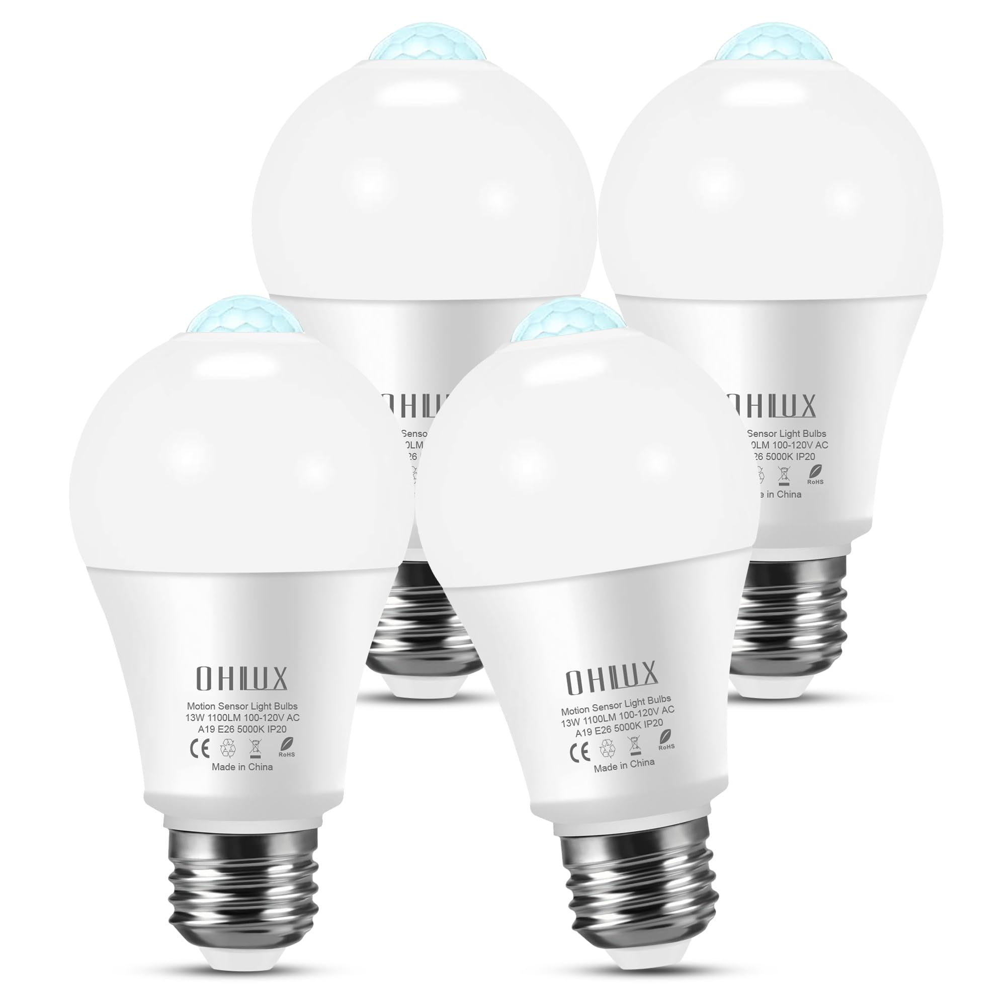 Motion Sensor Light Bulbs, 13W (120-Watt Equivalent) Motion Detector Light Bulb 