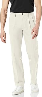 Amazon Essentials Men's Wrinkle-Resistant Chino Trousers with Classic Fit and Pleat (Available in Big & Tall)