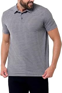INTO THE AM Performance Dri Fit Polo Shirts for Men S-4XL - Quick Dry Moisture Wicking Athletic Sport Collar Work Shirts
