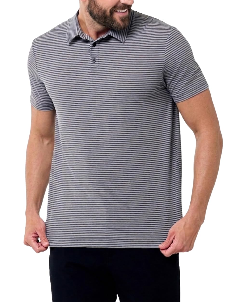 INTO THE AM Performance Dri Fit Polo Shirts for Men S-4XL - Quick Dry Moisture W