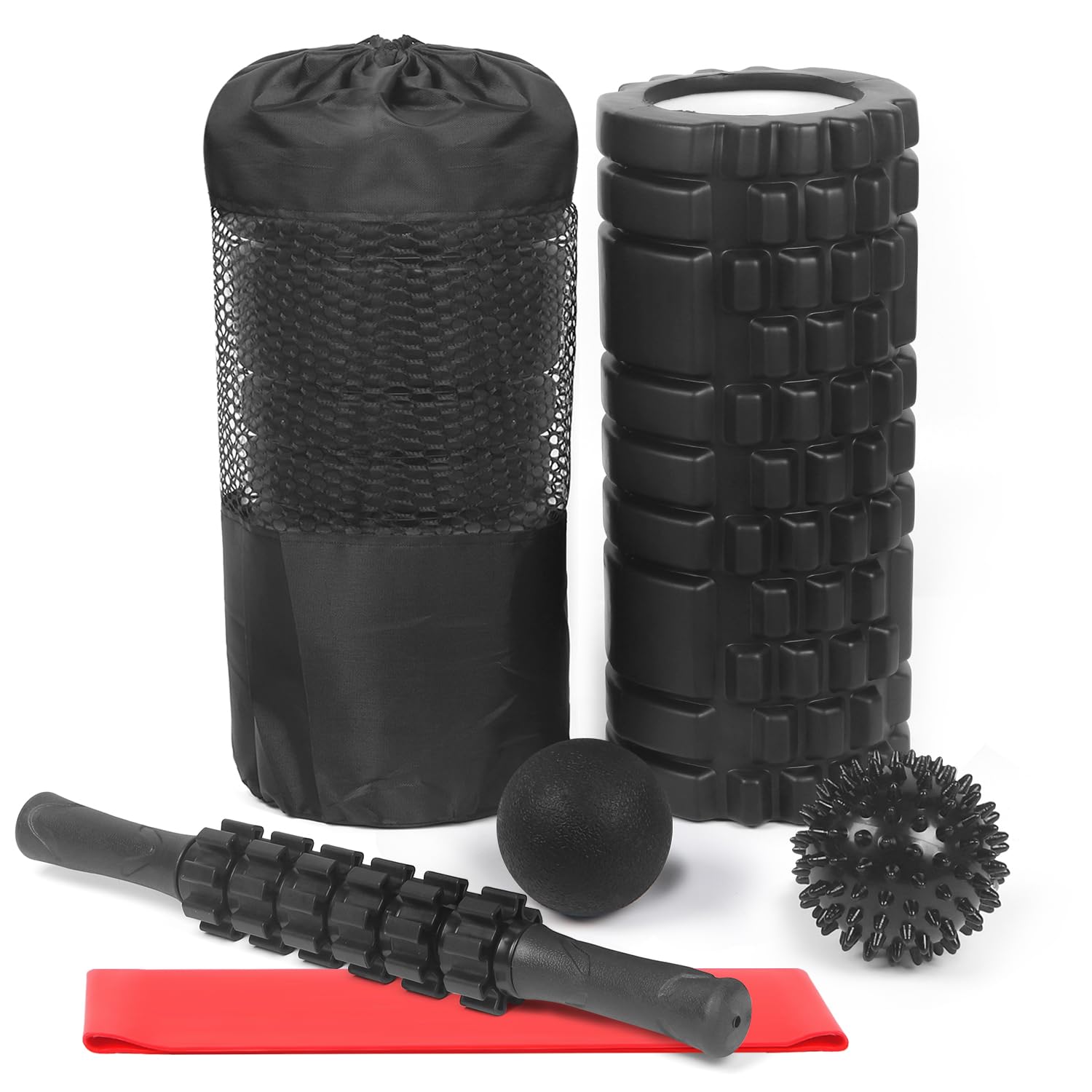 Foam Roller,IIQ Foam Rollers for Back and Legs 6 in 1 Foam Roller Massage Set In
