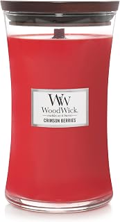 WoodWick Large Scented Jar Candle with Crackling Wick, Purple Berries, Burn Time Up to 130 Hours