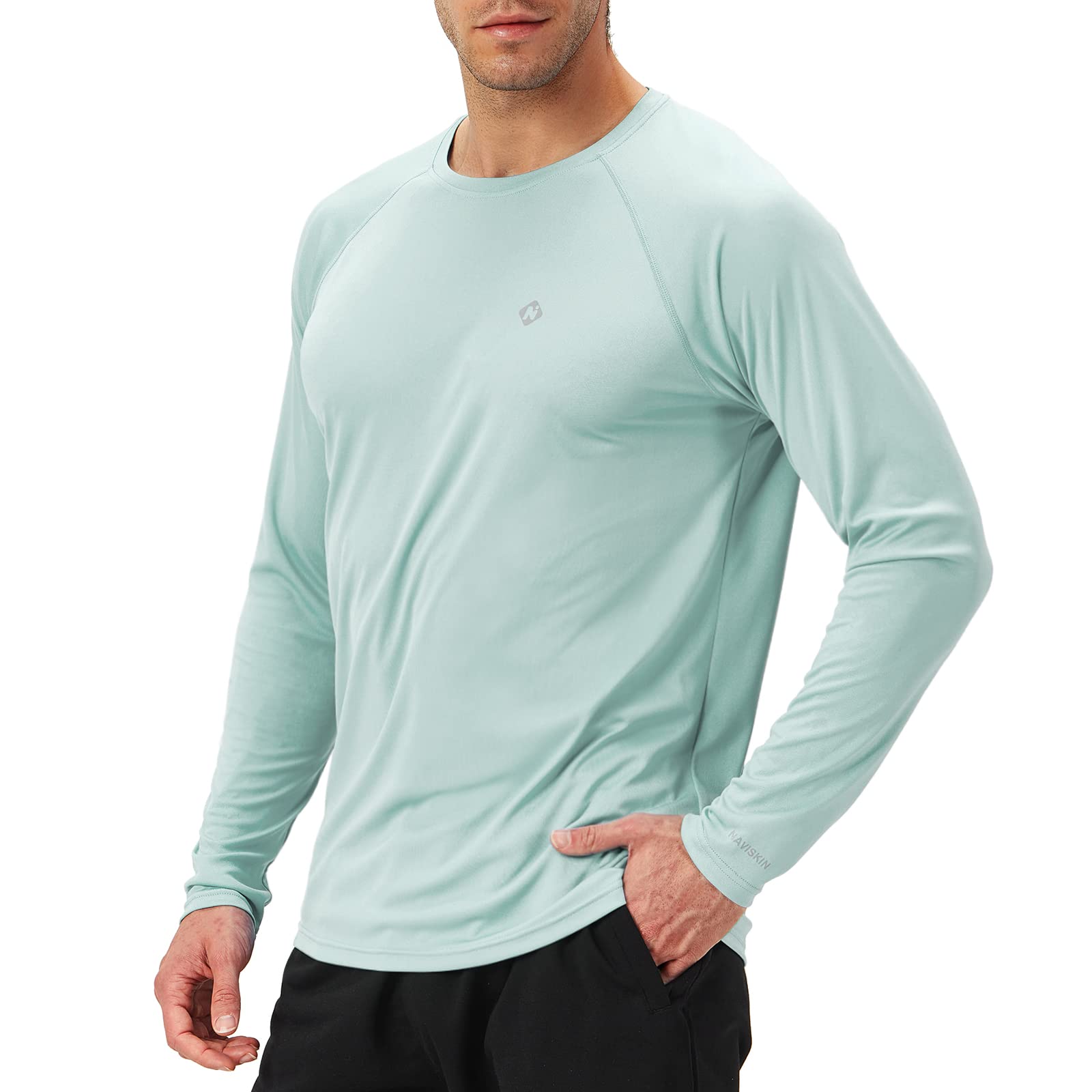 NAVISKIN Men's UPF 50+ Sun Protection Shirts Long Sleeve Quick Dry Lightweight