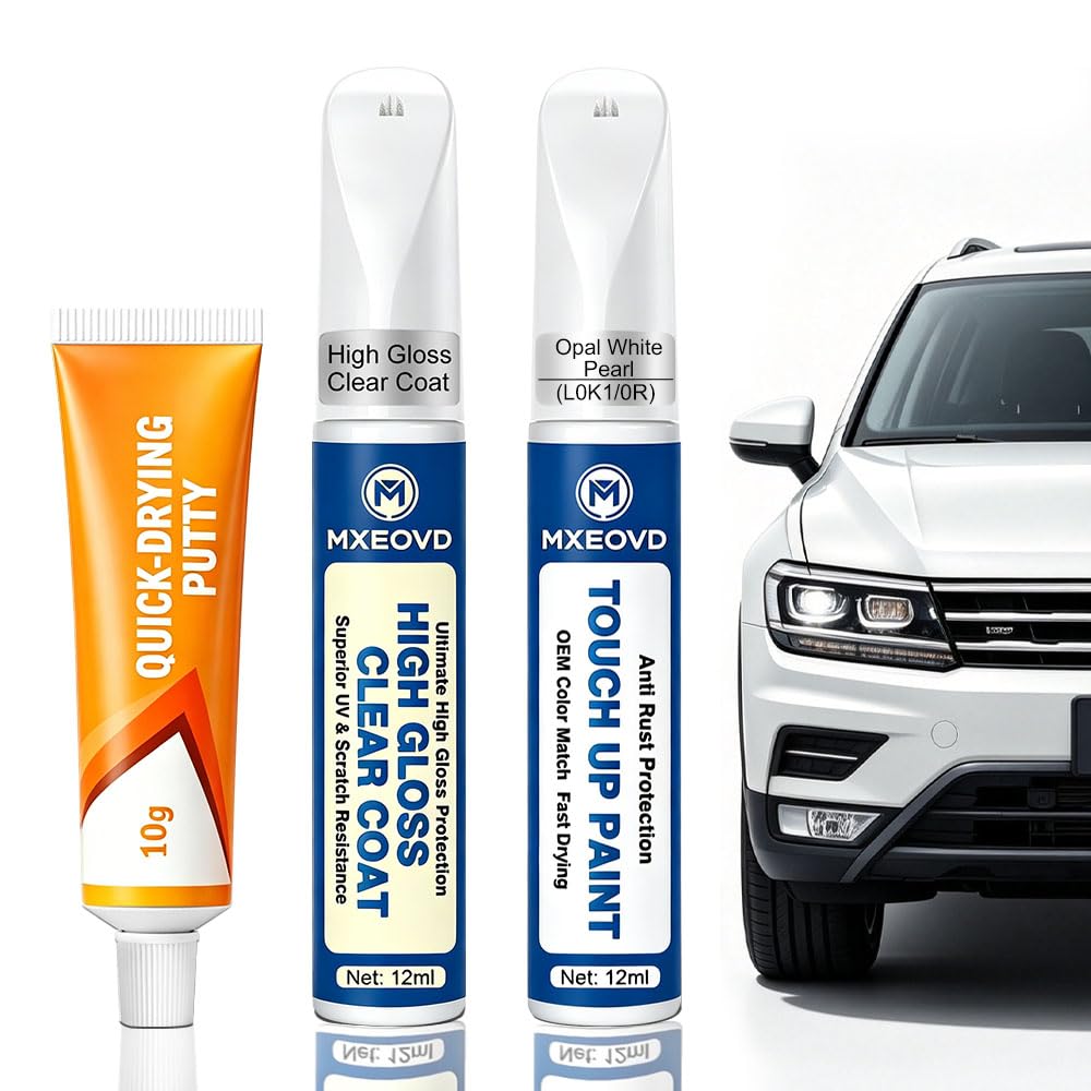MXEOVD Opal White Pearl(L0K1/0R) Touch Up Paint Compatible with Volkswagen VW,Al