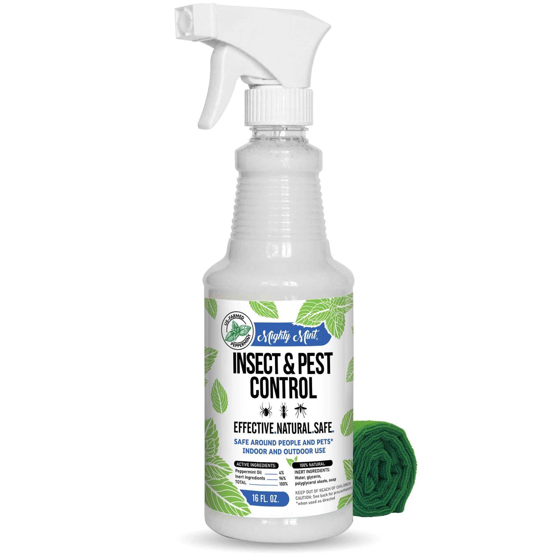 Mighty Mint Peppermint Oil Insect Repellent Spray, 16 oz | Natural Indoor & Outd