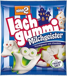 nimm2 Lachgummi Milk Spirits, Fruit Gums with Milk Foam - 1 x 225 g | Fruit gum in 6 varieties with milk foam, fruit juice and vitamins, candy for snacking and sharing for the whole family