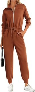 PRETTYGARDEN Tute a maniche lunghe per le donne casual 2025 autunno moda zip up pantaloni pagliaccetti tute un pezzo tute abiti da viaggio