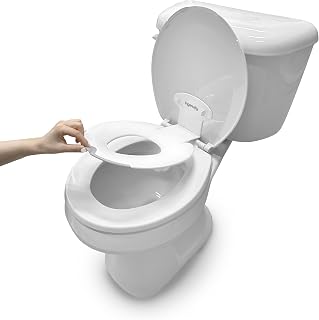 Ingenuity: ity by Ingenuity Flip &amp; Sit Potty Seat (White) – Easy to Set Up &amp; Remove Potty Training Seat That Attaches to Adult Toilet Seat