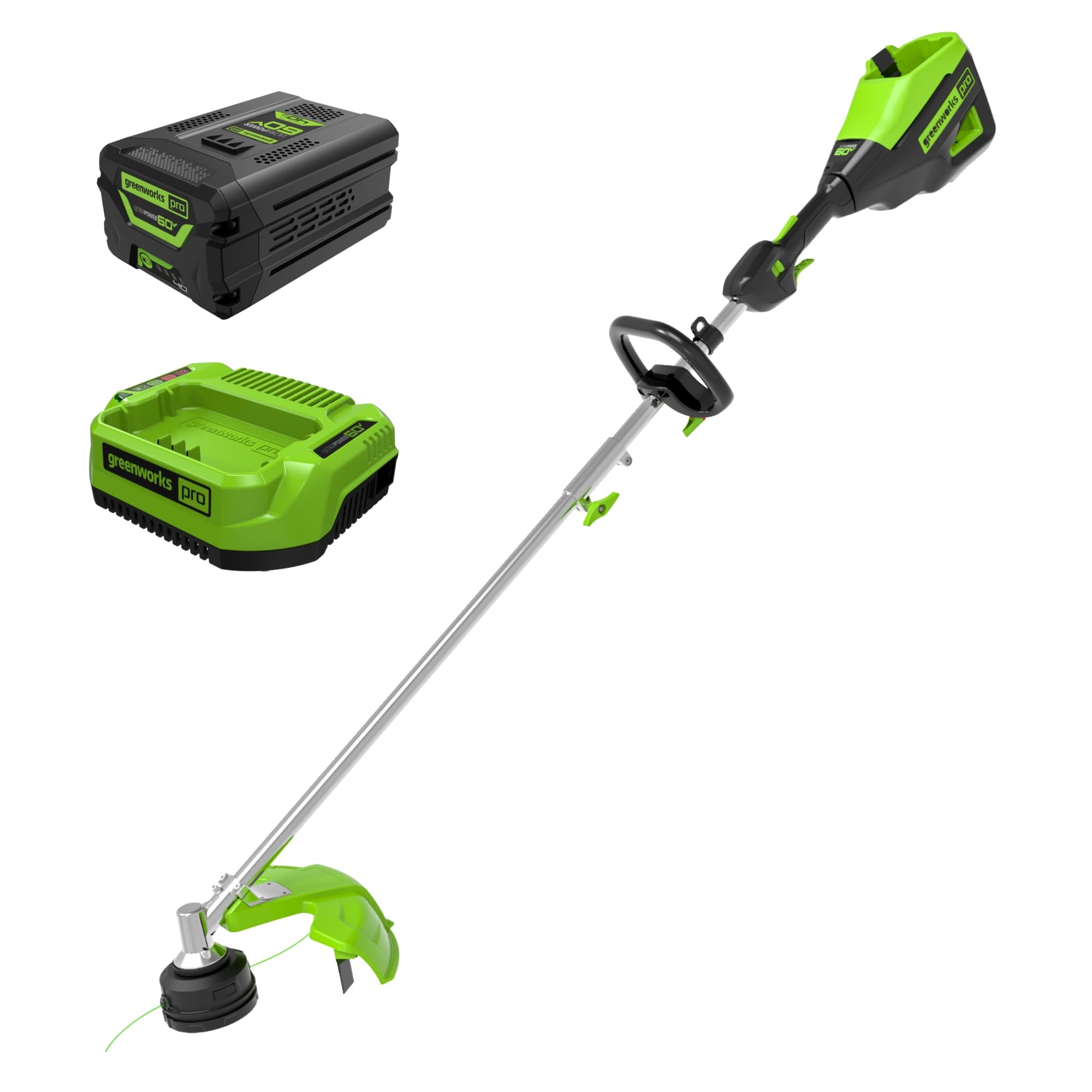 Greenworks 60V 16 in Cordless String Trimmer, 4.0 Ah Battery | 60V Brushless Wee