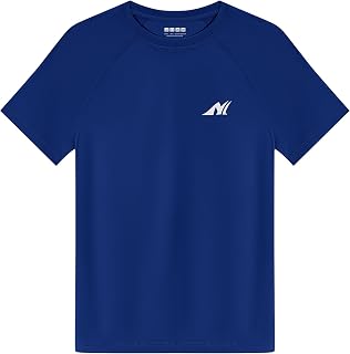 Boys UPF 50+ Swim Shirt Short Sleeve UV Sun Protection Rash Guard Youth Kids SPF Water Shirts for Beach Surf Bathing