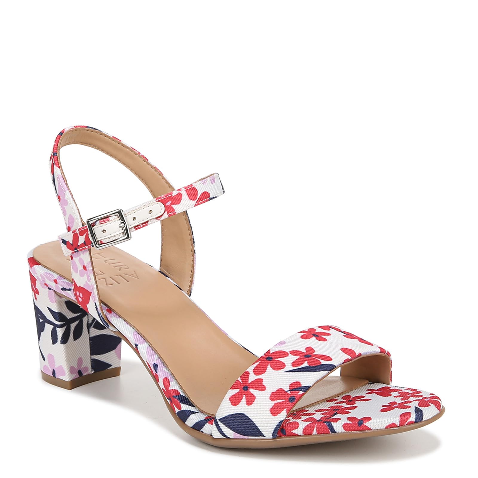 Naturalizer Bristol - Sandali da donna con tacco a blocco, Tessuto Floreale Reso