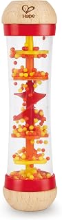 Hape - Early Melodies - Beaded Raindrops Rainmaker, Red