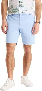 Nautica - 8.5 Inch Classic Flat Fit Stretch Cotton Deck Shorts, Men's Casual Shorts