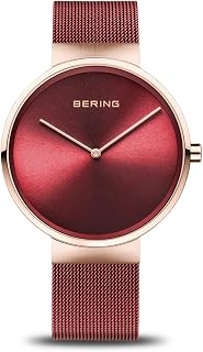 Bering Unisex Quarz Uhr | Armbanduhr 39 mm Edelstahlgehäuse und Zifferblatt | Milanaisearmband | Saphierglas | 5 ATM | 14539
