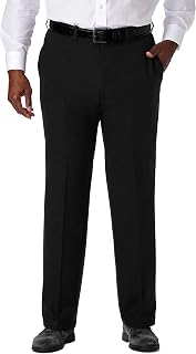 Haggar - Cool 18 Pro Heather Classic Fit Flat Front Casual Pant, Men's Casual Trousers