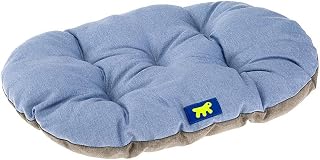 Ferplast Dog Bed Large Dog Cushion Washable Pet Mattress in Cotton with Soft Padding, 85 x 55 cm. Sky blue