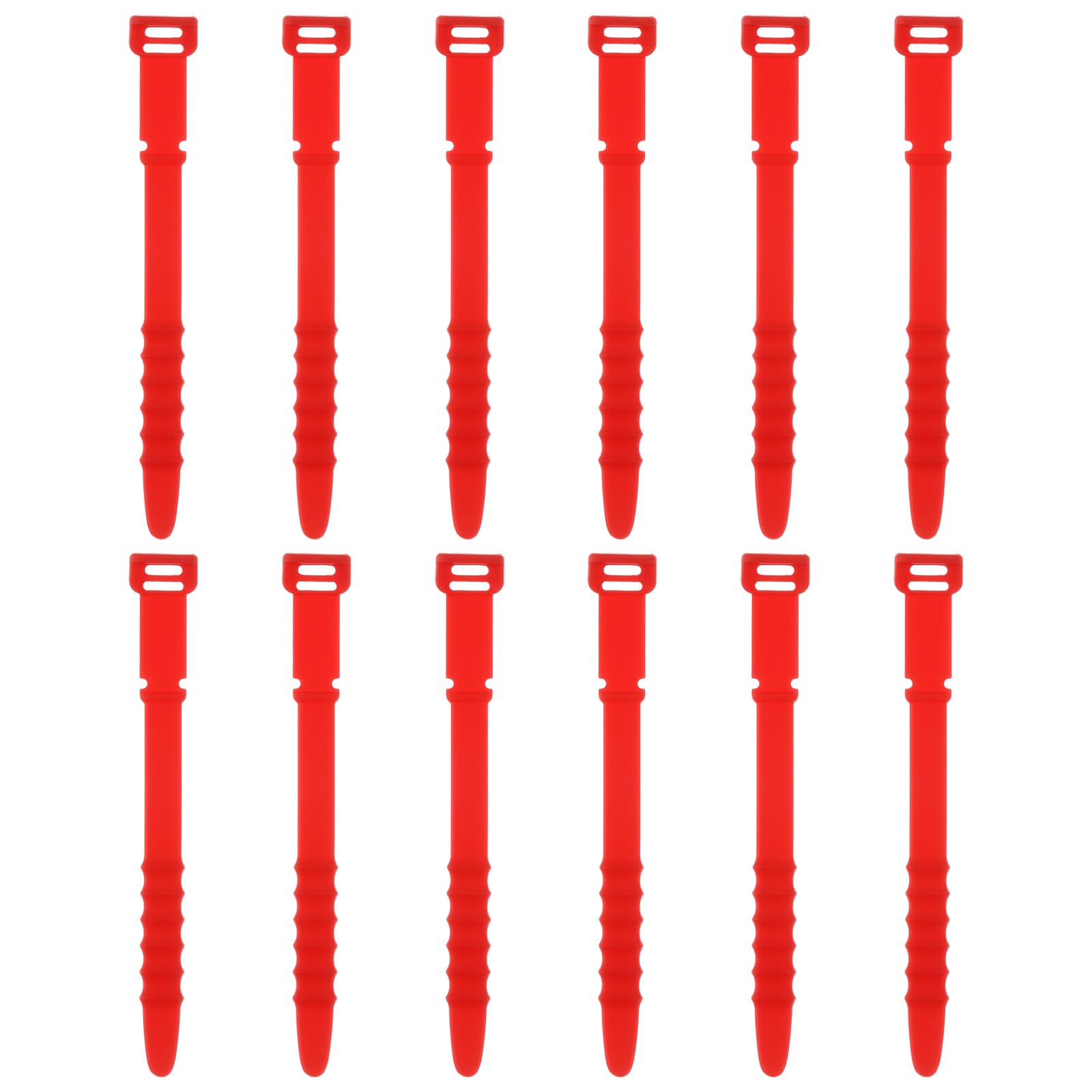 12 Pcs 4.5 Inch Reusable Silicone Cable Ties Elastic Cord Organizer Straps for C