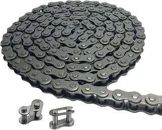 AZSSMUK #35 Roller Chain - 5 Feet Carbon Steel Material with 2 Connecting Links Industrial Chain - 160 Links