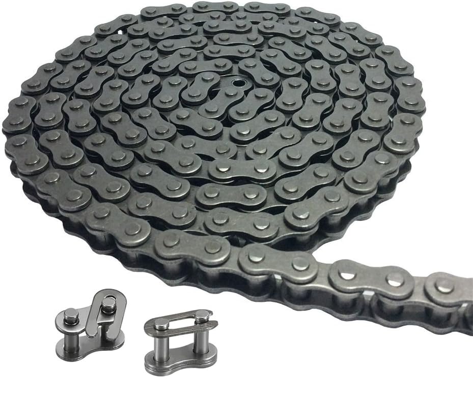 AZSSMUK #35 Roller Chain - 5 Feet Carbon Steel Material with 2 Connecting Links 