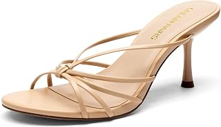 DREAM PAIRS Women's Kitten Strappy Heel Sandals