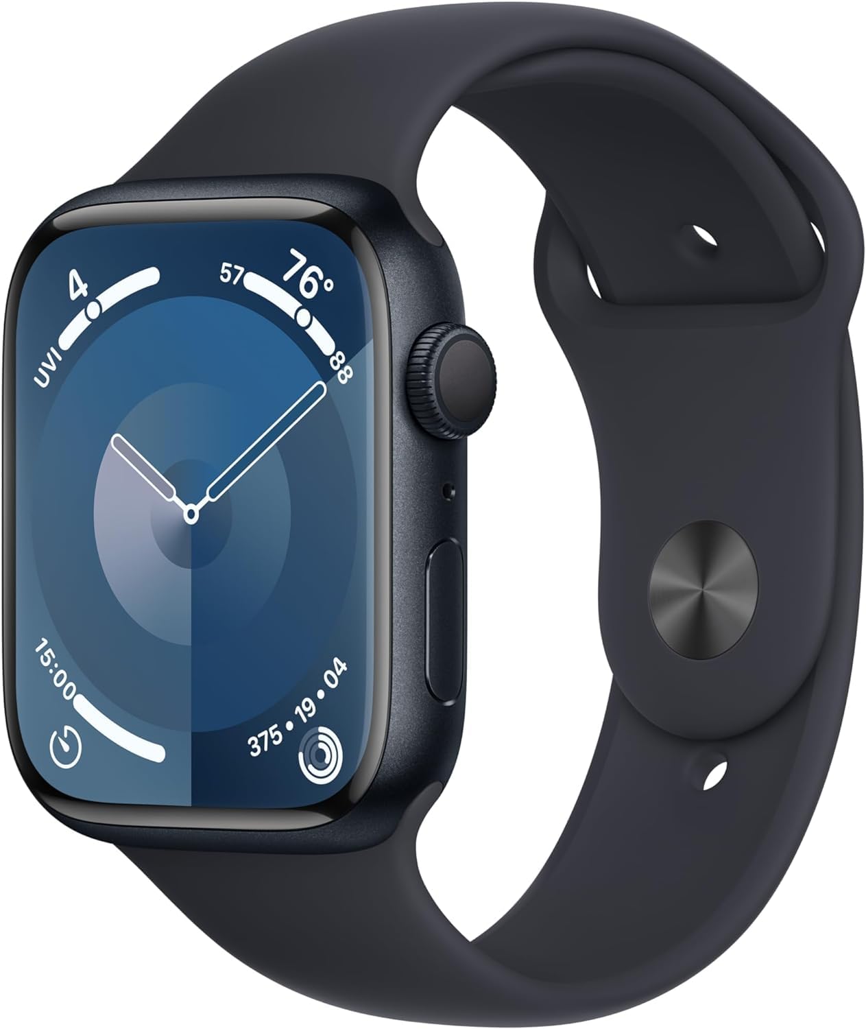Apple Watch Series 9 [GPS, 45mm] - Midnight Aluminum Case with Midnight Sport Ba