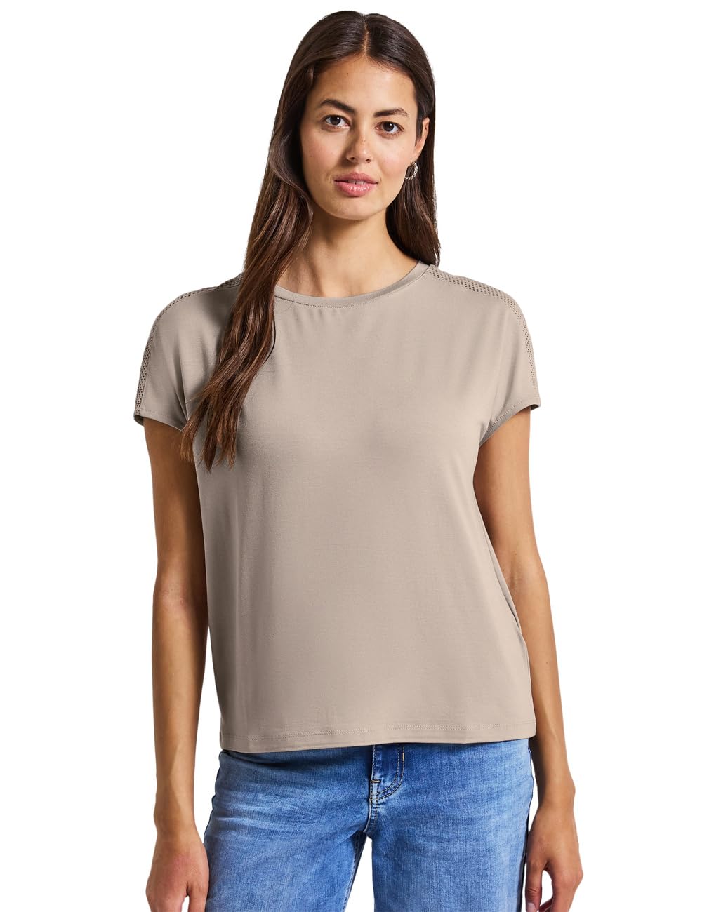 Street One 3226969 Women's Knit Top with Mesh Detail (Pack of 1)