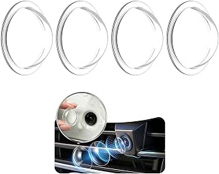 17.5mm Backup Camera Lens Protector 4 Pack Anti-Fog Rear View Clear Cover | Waterproof Scratch Resistant Film with 16 Adhesive Rings for Car SUV Truck, Includes Cleaning Cloths