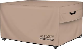 ULTCOVER Waterproof Rectangular Gas Fire Pit Table Cover 44x28 inch | Heavy Duty 600D Polyester, UV Resistant, Fits Outdoor Firepits