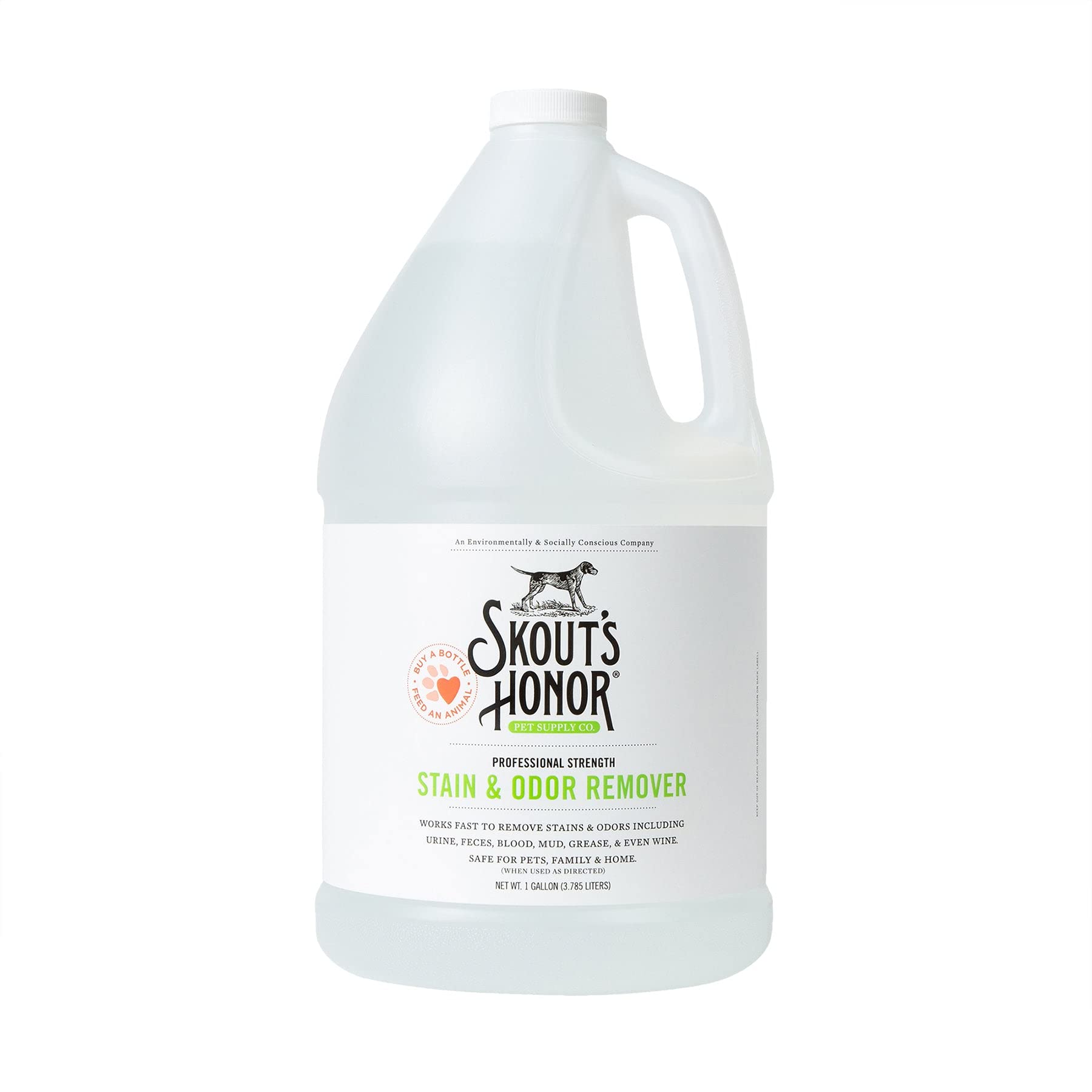 SKOUT'S HONOR Pet Stain and Odor Remover One Gallon Refill, 128 oz | Refill Prof