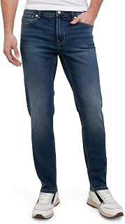 DKNY Bedford Slim Fit Jeans for Men - Tapered Leg Stretch Denim Pants, Classic 5-Pocket Styling | Mens Slim Fit Jeans