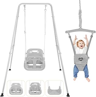 4-in-1 Toddler Swing Set & Baby Jumper and Bouncer for Toddlers
