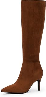Easyfox Knee High Boots Women Pointed Toe Stiletto Heel Tall Boots