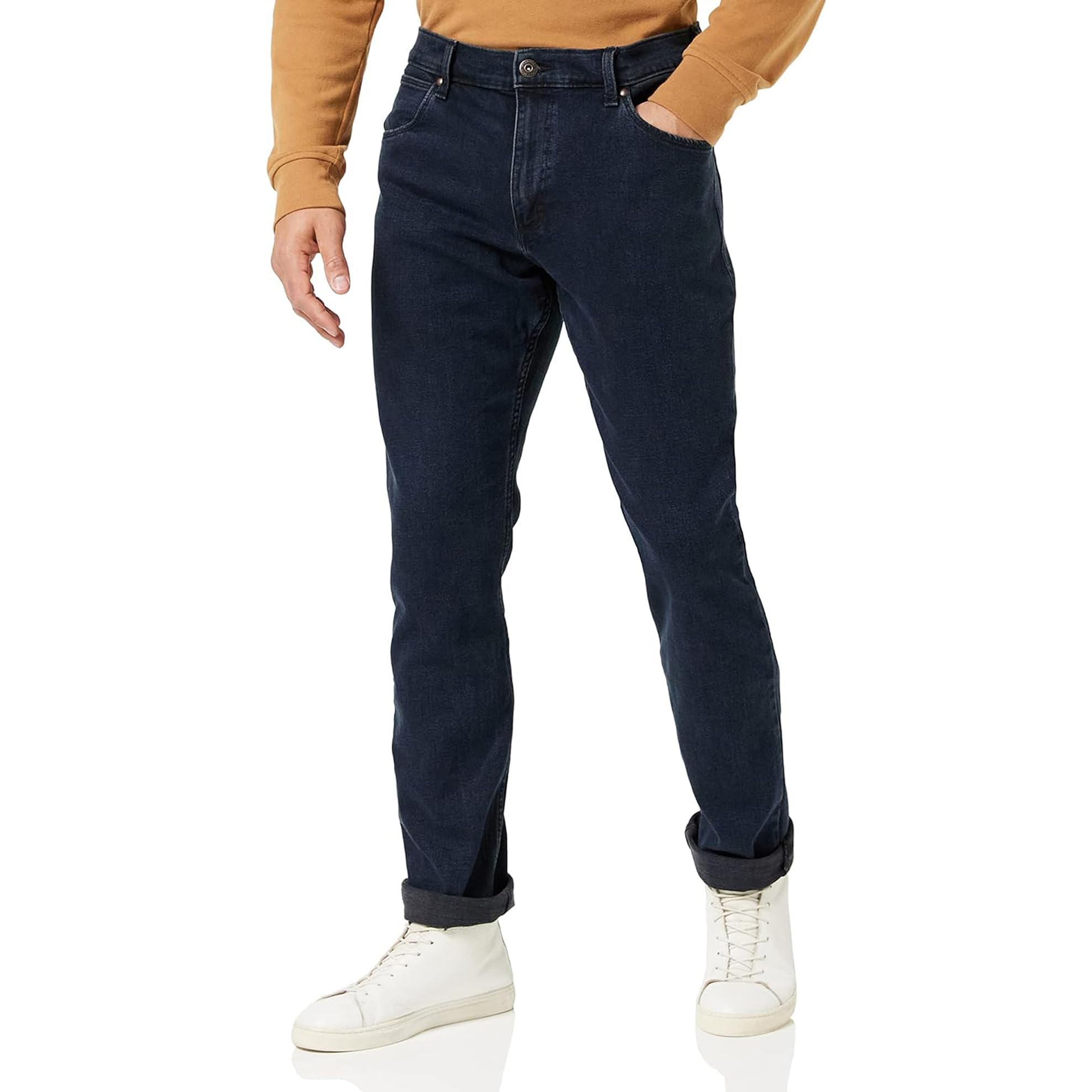 Wrangler - Mens Jeans - Regular Fit - Red Kabel - Darkstone