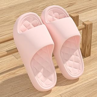 Bath Slippers for Women Men Women Thickened Shower Shoes Yellow Cloud Slippers Indoor Home Beach Non Slip Quick Dry