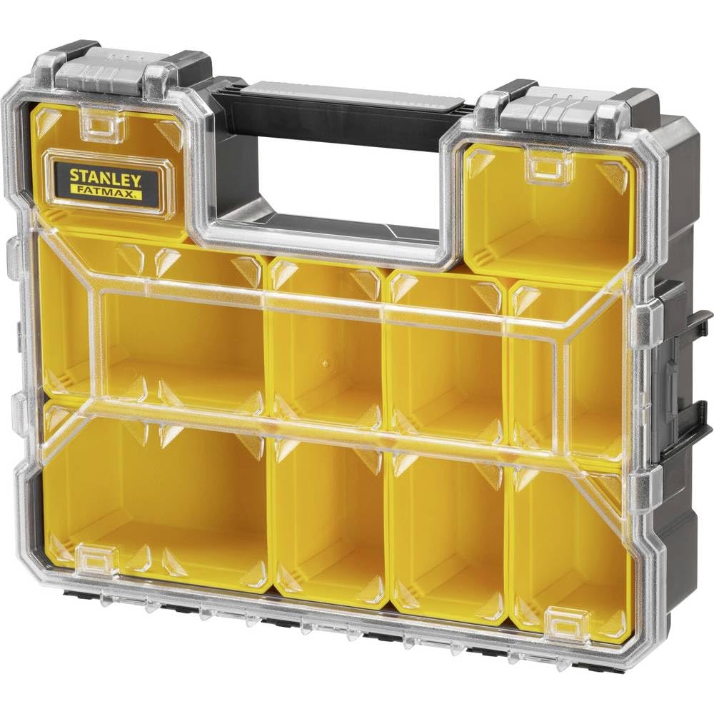 STANLEY FATMAX Waterproof 10-Compartment Deep Professional Tool Organiser, Remov