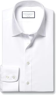 Charles Tyrwhitt Shirts for Men - Non Iron with 100% Cotton Twill - Formal Dress Shirt (Classic Fit - Cutaway Collar)